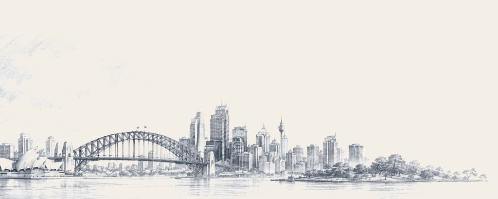 Sydney harbour sketch